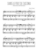 Téléchargez la partition de Dans le port de Tacoma en PDF pour Chant et piano