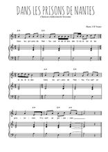 Téléchargez l'arrangement de la partition de Traditionnel-Dans-les-prisons-de-Nantes en PDF pour Chant et piano