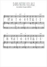 Téléchargez l'arrangement de la partition de dans-notre-village en PDF pour Chant et piano