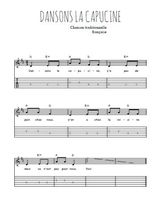 Téléchargez la tablature de la musique ronde-dansons-la-capucine en PDF