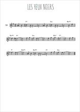 Téléchargez l'arrangement de la partition en Sib de la musique Dark eyes - Les yeux noirs en PDF
