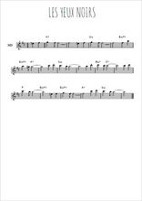 Téléchargez l'arrangement de la partition pour sax en Mib de la musique Dark eyes - Les yeux noirs en PDF