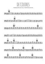 Téléchargez la partition de De colores en clef de fa