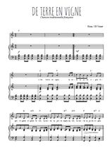 Téléchargez l'arrangement de la partition de Traditionnel-De-terre-en-vigne en PDF pour Chant et piano