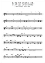 Téléchargez l'arrangement de la partition en Sib de la musique Dear old Southland en PDF