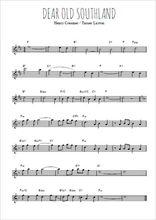 Téléchargez l'arrangement de la partition pour sax en Mib de la musique Dear old Southland en PDF