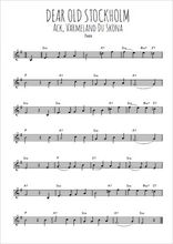 Téléchargez l'arrangement de la partition en Sib de la musique Dear old Stockholm en PDF