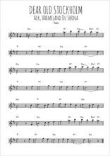 Téléchargez l'arrangement de la partition pour sax en Mib de la musique Dear old Stockholm en PDF