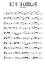 Téléchargez l'arrangement de la partition en Sib de la musique Dérobée de Guingamp en PDF