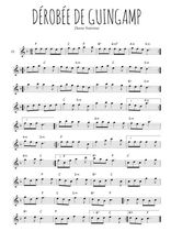 Téléchargez la partition de la musique Dérobée de Guingamp en PDF, pour flûte traversière