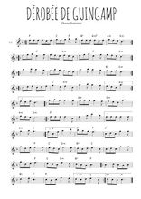 Téléchargez la partition de la musique Dérobée de Guingamp en PDF, pour violon