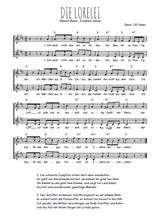 Téléchargez l'arrangement de la partition de Traditionnel-Die-Lorelei en PDF à deux voix