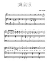 Téléchargez la partition de Die Lorelei en PDF pour Chant et piano