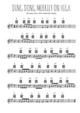 Téléchargez l'arrangement de la partition en Sib de la musique Ding dong merrily on high en PDF