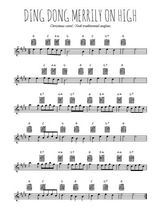 Téléchargez l'arrangement de la partition pour sax en Mib de la musique Ding dong merrily on high en PDF