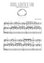 Téléchargez la partition de Dodo, goutte d'eau en PDF pour Chant et piano