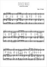 Téléchargez la partition de Douce nuit en PDF pour Chant et piano