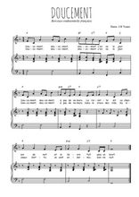Téléchargez la partition de Doucement en PDF pour Chant et piano