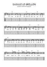 Téléchargez la tablature de la musique Traditionnel-Dudule-le-grillon en PDF
