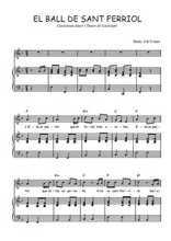 Téléchargez la partition de El ball de Sant Ferriol en PDF pour Chant et piano