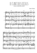 Téléchargez la partition de El cant dels ocells en PDF pour 3 voix SAB et piano