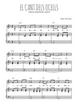 Téléchargez l'arrangement de la partition de Traditionnel-El-cant-dels-ocells en PDF pour Chant et piano