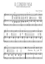 Téléchargez l'arrangement de la partition de perou-el-condor-pasa en PDF pour Chant et piano