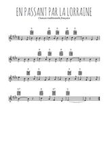 Téléchargez la partition en Sib de la musique comptine-en-passant-par-la-lorraine en PDF