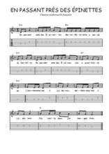 Téléchargez la tablature de la musique Traditionnel-En-passant-pres-des-epinettes en PDF