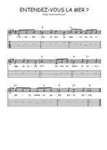 Téléchargez la tablature de la musique Traditionnel-Entendez-vous-la-mer en PDF