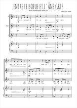 Téléchargez l'arrangement de la partition de Entre le boeuf et l'âne gris en PDF pour trois voix de femmes et piano