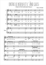 Téléchargez l'arrangement de la partition de Entre le boeuf et l'âne gris en PDF pour 4 voix mixtes et piano