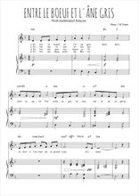 Téléchargez l'arrangement de la partition de Traditionnel-Entre-le-boeuf-et-l-ane-gris en PDF pour Chant et piano