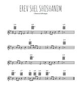 Téléchargez l'arrangement de la partition en Sib de la musique Erev shel sho shanim en PDF