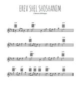 Téléchargez la partition pour saxophone en Mib de la musique israel-erev-shel-sho-shanim en PDF