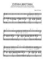 Téléchargez l'arrangement de la partition de Traditionnel-Eyenga-mbotama en PDF pour Chant et piano