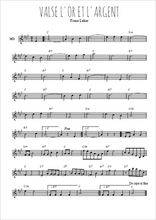 Téléchargez l'arrangement de la partition pour sax en Mib de la musique L'or et l'argent en PDF
