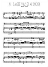 Téléchargez l'arrangement de la partition de garat-ah-gardez-vous-de-ma-guerir en PDF pour Chant et piano