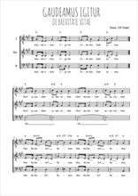 Téléchargez l'arrangement de la partition de Traditionnel-Gaudeamus-Igitur en PDF pour trois voix d'hommes