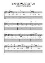 Téléchargez la tablature de la musique Traditionnel-Gaudeamus-Igitur en PDF