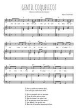 Téléchargez l'arrangement de la partition de comptine-gentil-coquelicot en PDF pour Chant et piano