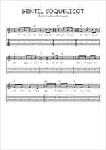 Téléchargez la tablature de la musique Traditionnel-Gentil-coquelicot en PDF