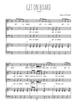 Téléchargez l'arrangement de la partition de Get on board en PDF pour 4 voix mixtes et piano