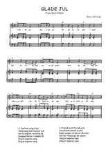 Téléchargez l'arrangement de la partition de noel-danemark-glade-jul en PDF pour Chant et piano