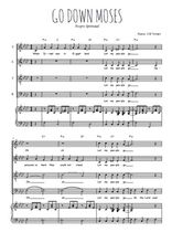 Téléchargez la partition de Go down Moses en PDF pour 4 voix SATB et piano