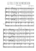 Téléchargez l'arrangement de la partition de Go tell it on the mountain en PDF pour 4 voix mixtes et piano