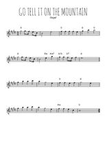 Téléchargez l'arrangement de la partition pour sax en Mib de la musique Go tell it on the mountain en PDF