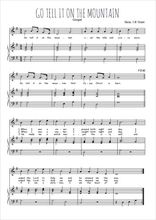 Téléchargez l'arrangement de la partition de spiritual-go-tell-it-in-the-mountain en PDF pour Chant et piano