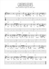 Téléchargez la tablature de la musique angleterre-greensleeves en PDF