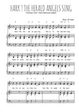 Téléchargez la partition de Hark ! The Herald angels sing en PDF pour 2 voix égales et piano